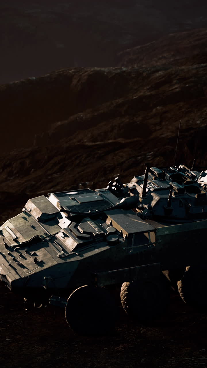 Armored Personnel Carrier in Rugged Terrain