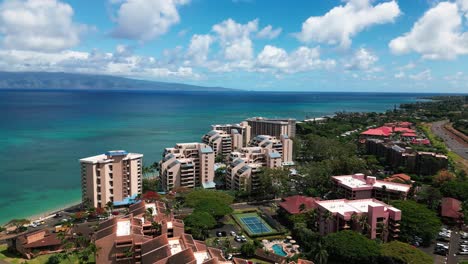 aerial view of a coastal resort in maui, hawaii