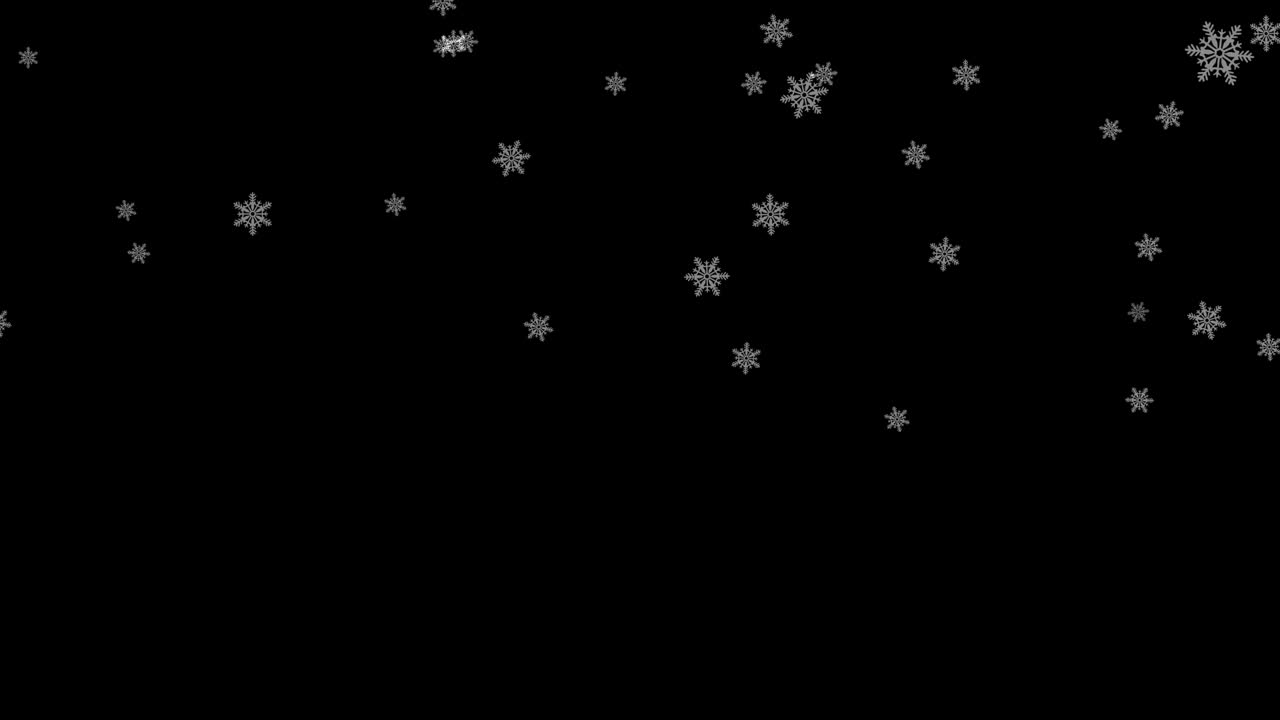 Snowflakes on Black Background