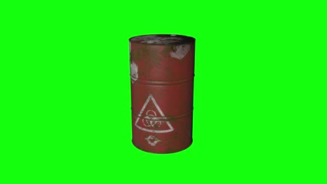 8 animations oil gasoline drum metal tank green screen 3d chroma key