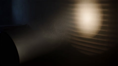 atmospheric dust particles in a beam of light