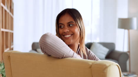 face, portrait and relax with a black woman
