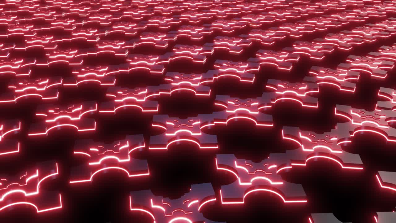 Abstract Glowing Puzzle Pattern