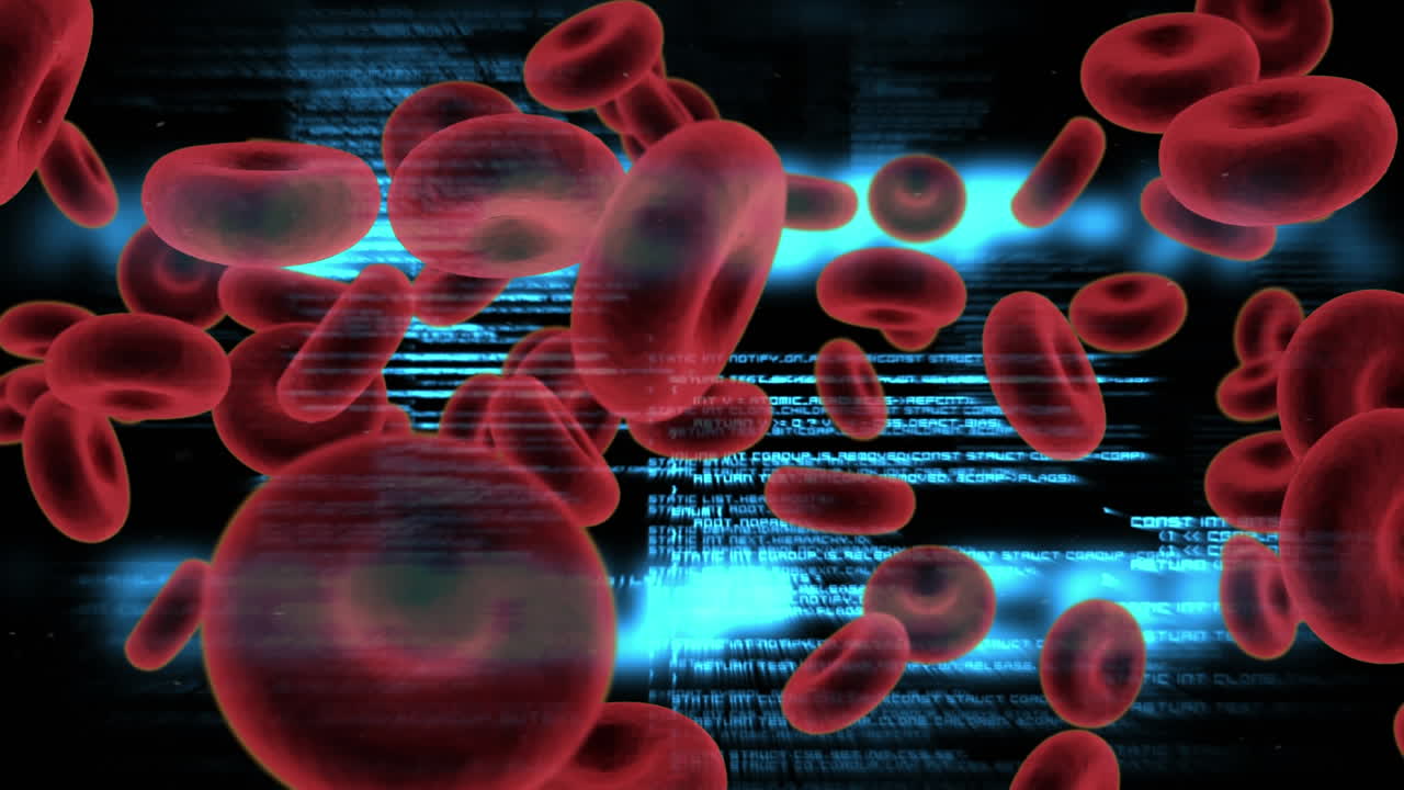 las células rojas de la sangre