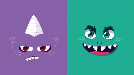 funny monster faces