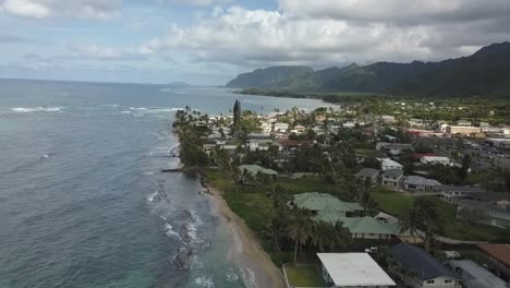 aerial drone footage overlooking oahu's north shore beaches!