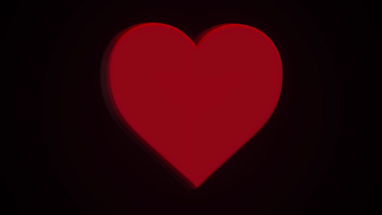 símbolo de corazón rojo 3d