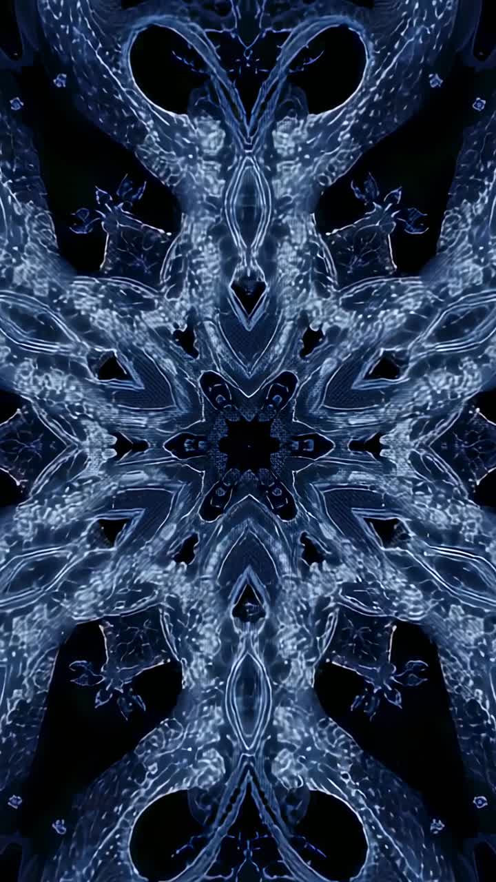 Вертикальное видео: воспроизведение, начинающееся с шестикратного мотива со звездой, пульсирующей и перетекающей на высоком экране в зацикленном режиме