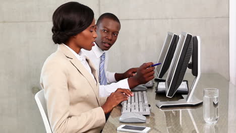 business people working on computers