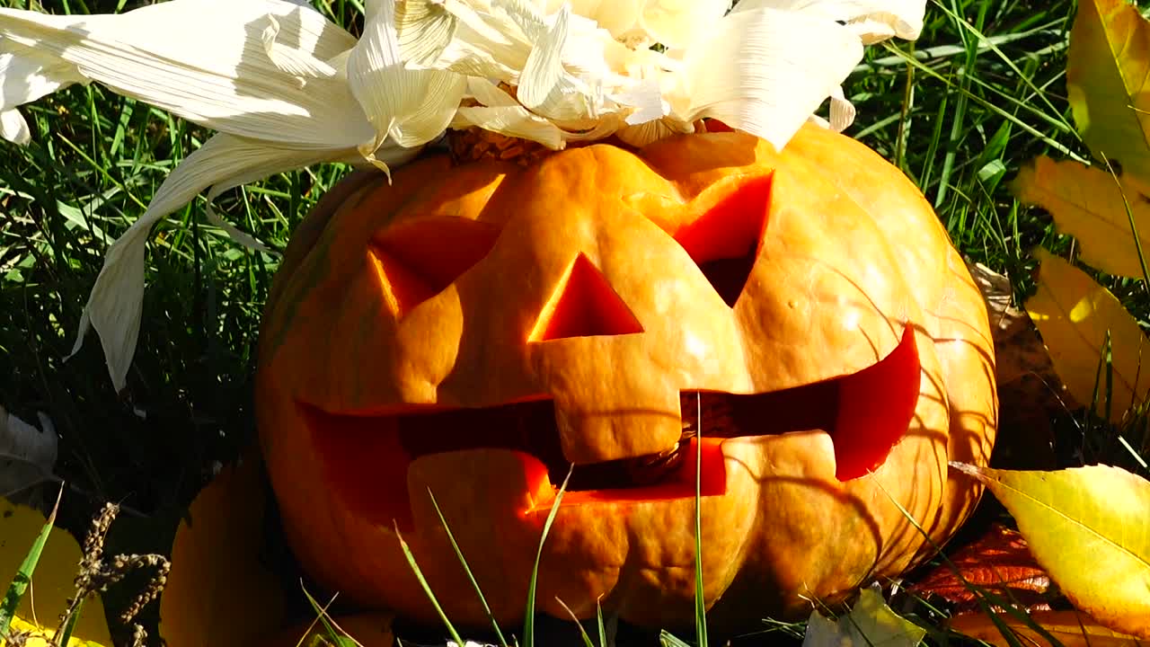 La espeluznante calabaza de Halloween