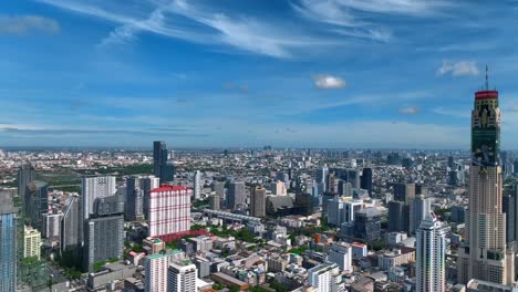 Imágenes-Aéreas-Del-Centro-De-La-Ciudad-De-Bangkok---Drone