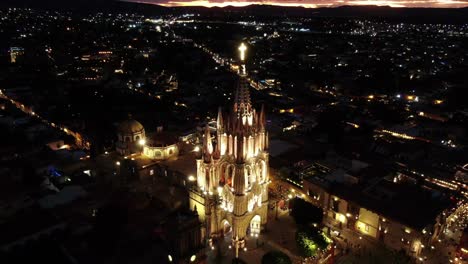 san miguel de allende cathedral sunset
