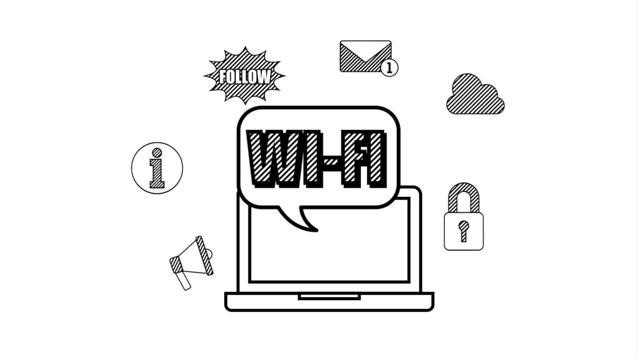 portátil con tecnología de redes sociales