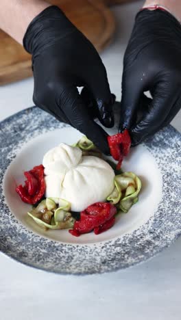 burrata salad with roasted vegetables