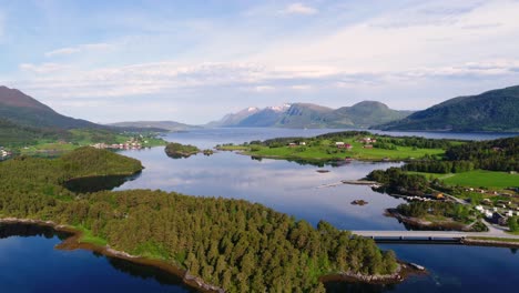 aerial footage beautiful nature norway.