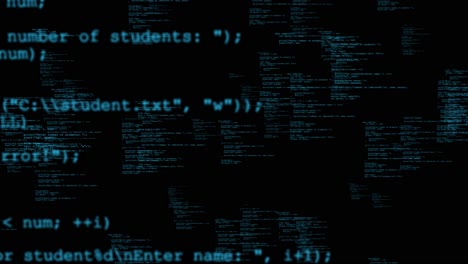 abstract programming code display