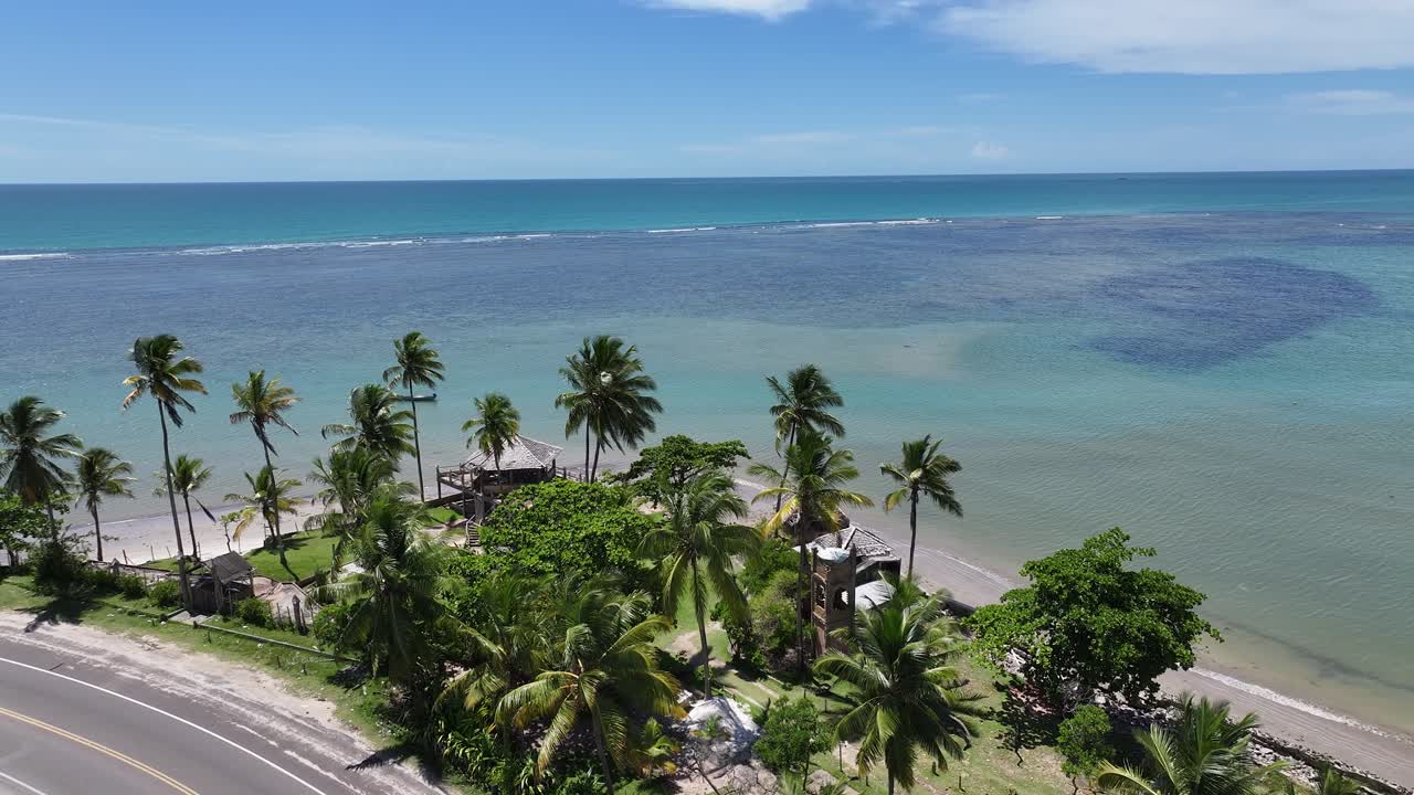 Carretera costera en Porto Seguro, Bahía, Brasil.