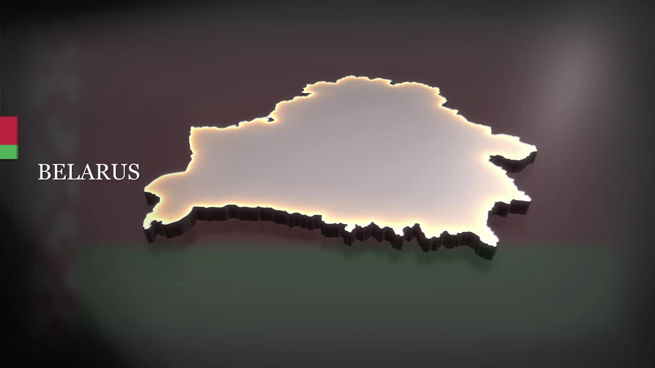 벨라루스의 3d 애니메이션 지도
