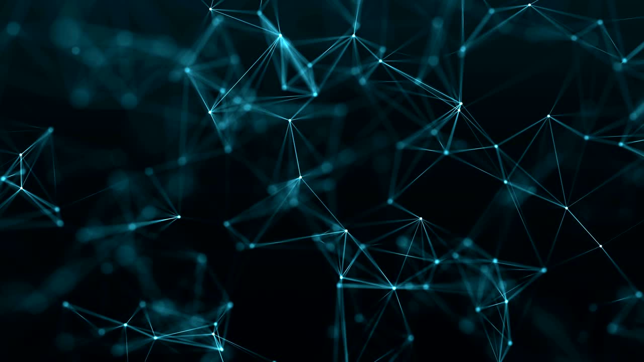 4k abstract loop color geometrical background with lines and dots