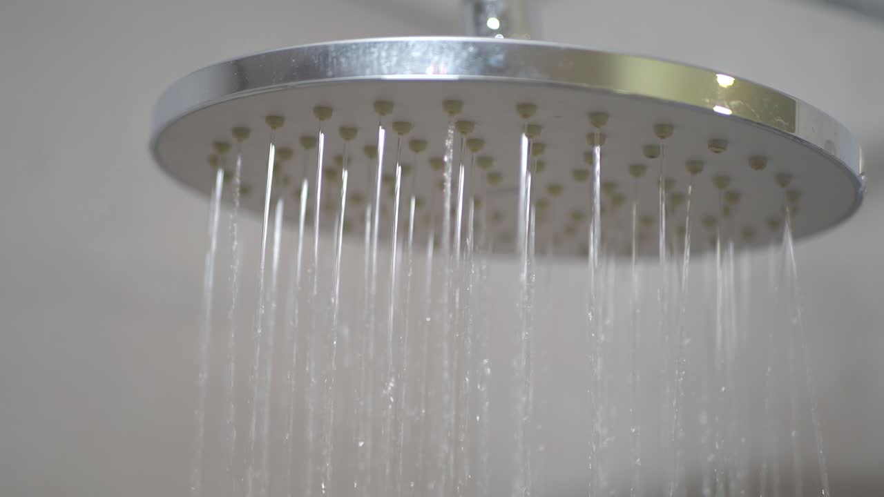 Shower Head with Water Flowing
