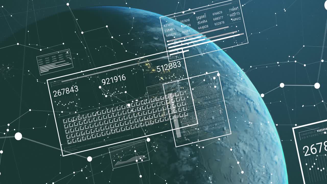 우주에서 지구 행성의 통신 네트워크와 데이터 처리