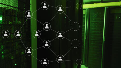 Animation-Digitaler-Symbole,-Computerserver-Und-Datenverarbeitung