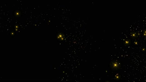 golden glitter magic trails with particle flight with sparkling light shining christmas gold