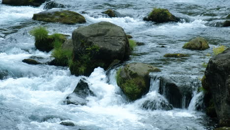 water flowing in the river. slow motion