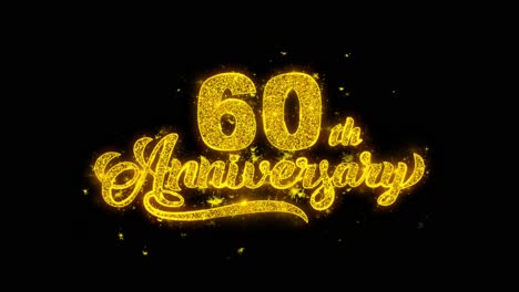 60th anniversary sparkling graphic design