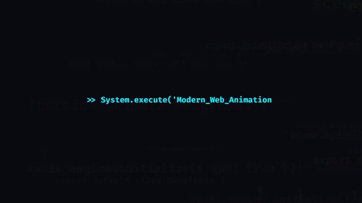 Computerterminal die codecommando typt op een donkere achtergrond