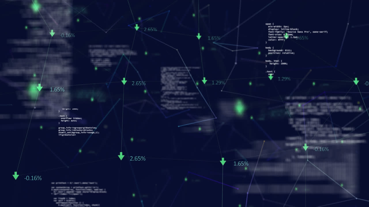 animation eines netzwerks von verbindungen auf schwarzem hintergrund