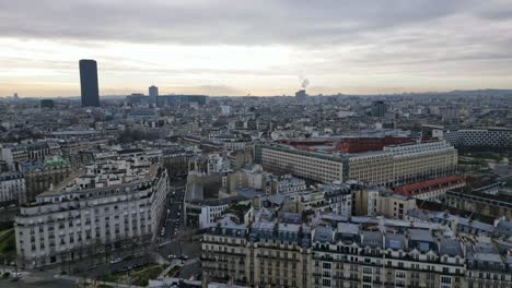 montparnasse tower and urbanscape, paris in france