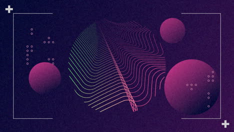 animación de la esfera hipnótica púrpura