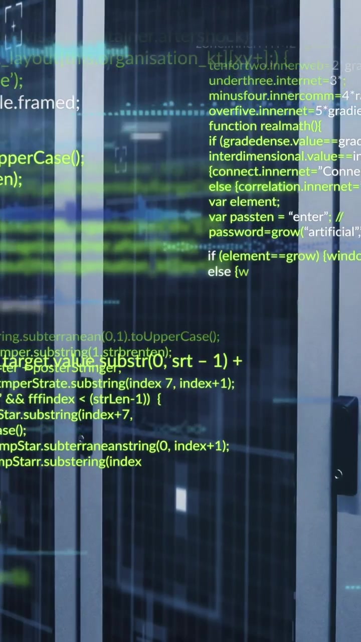 Animazione dell'elaborazione dati su server di computer