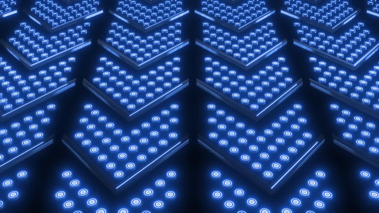 Abstract Futuristic Neon Arrow Pattern