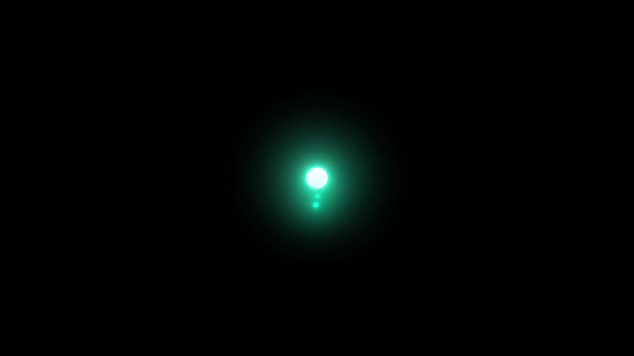 Animazione retrò astratta cyberpunk al neon incandescente isolata su sfondo nero.