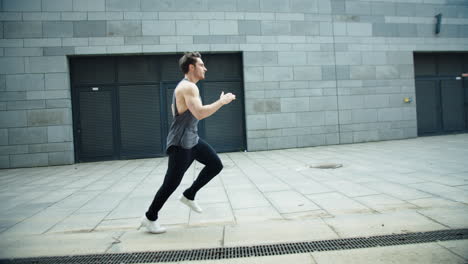 Male runner jogging outdoor