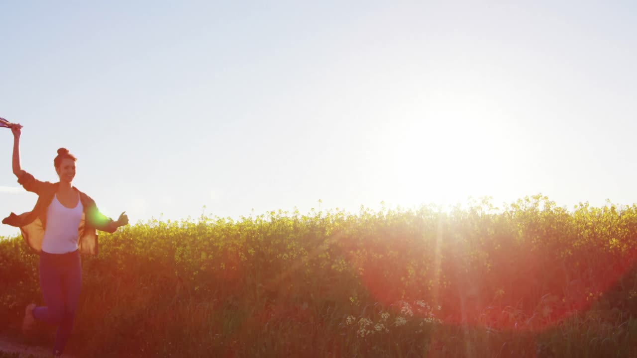미국 발을 들고 에서 달리는 부부