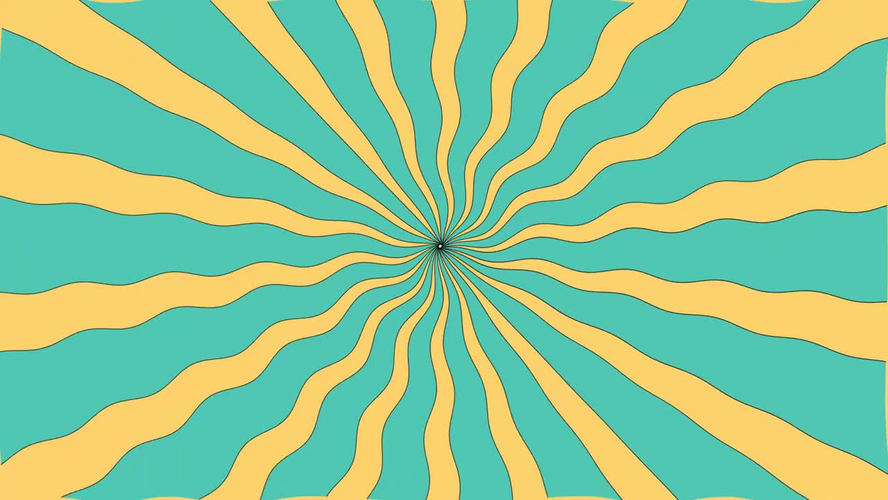 Psychedelic patterns 70s style animation pattern, green yellow background