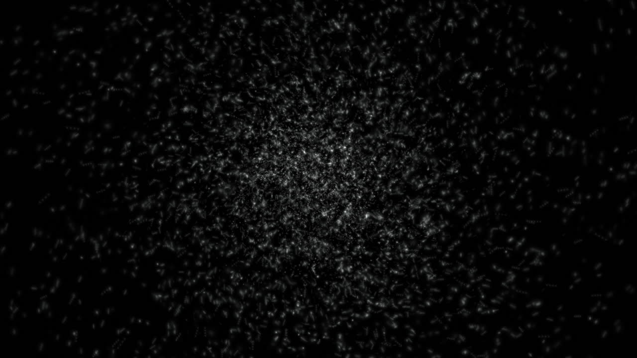 nubes de partículas enjambradas y giratorias, monocromáticas