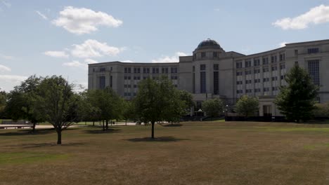 michigan state supreme court building in lansing, michigan with gimbal video panning left to right