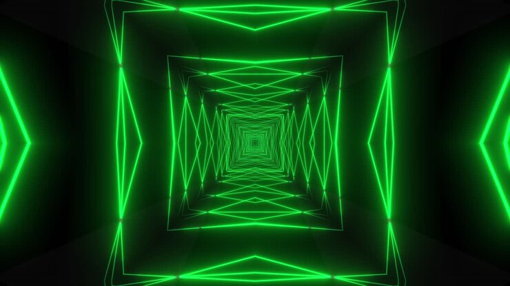 imágenes de túnel geométrico de neón