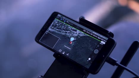 drone gps navigation app on smartphone