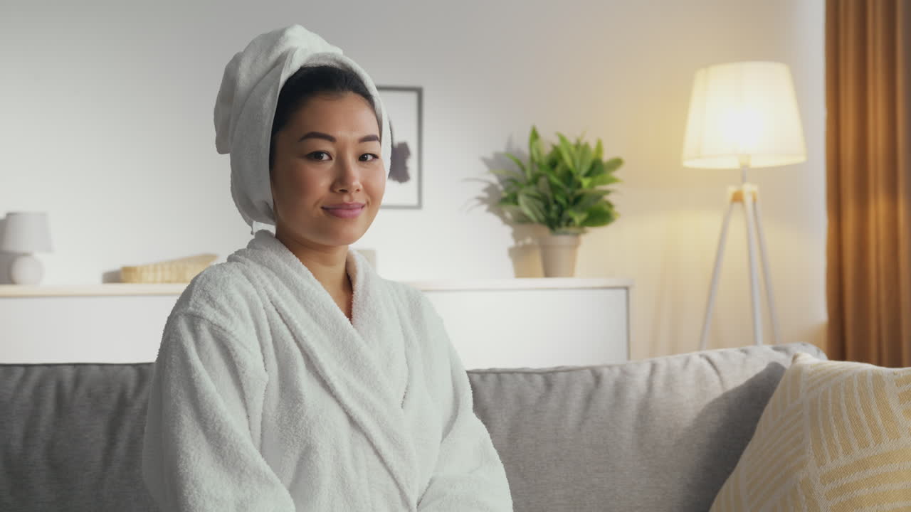 Woman in Bathrobe