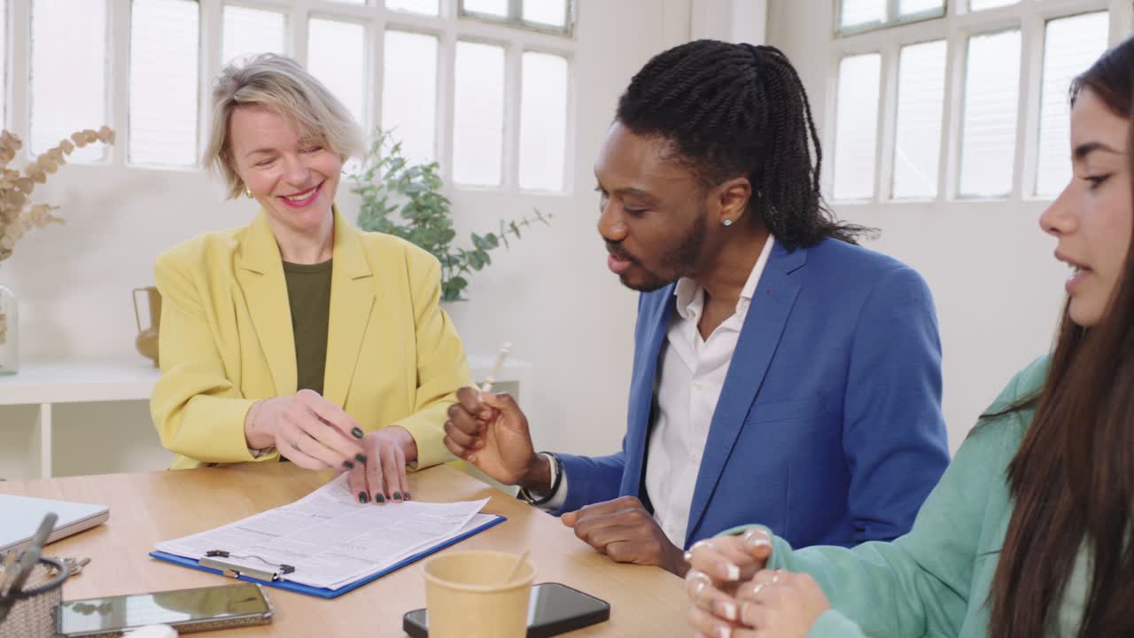 Business meeting with diverse team