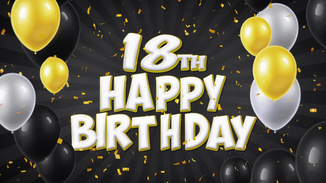 18th Happy Birthday Graphic Design
