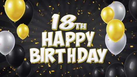 18th happy birthday graphic design