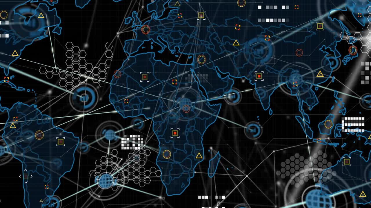 Pulse marker emerging over Atlantic radiating rings and connecting nodes and network expanding