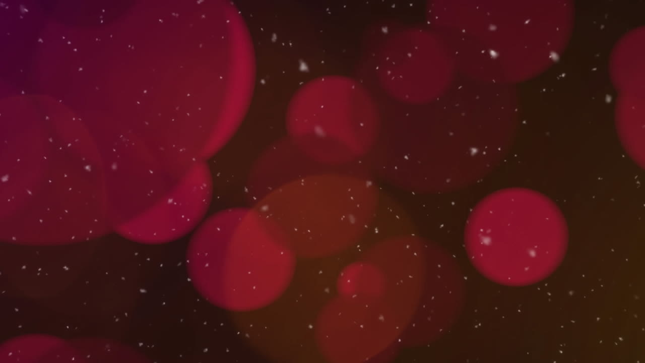 검은 바탕에  ⁇ 은 반점과 함께 떨어지는 크리스마스 눈의 애니메이션