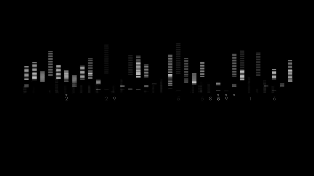 Animated Digital Equalizer Bars with Changing Numbers